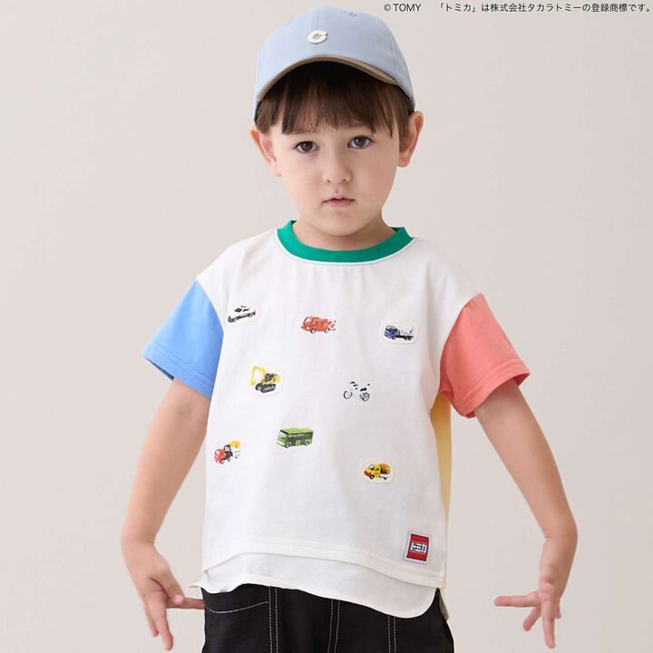 [TOMICA] Layered-Hem Short Sleeve T-Shirt,, medium