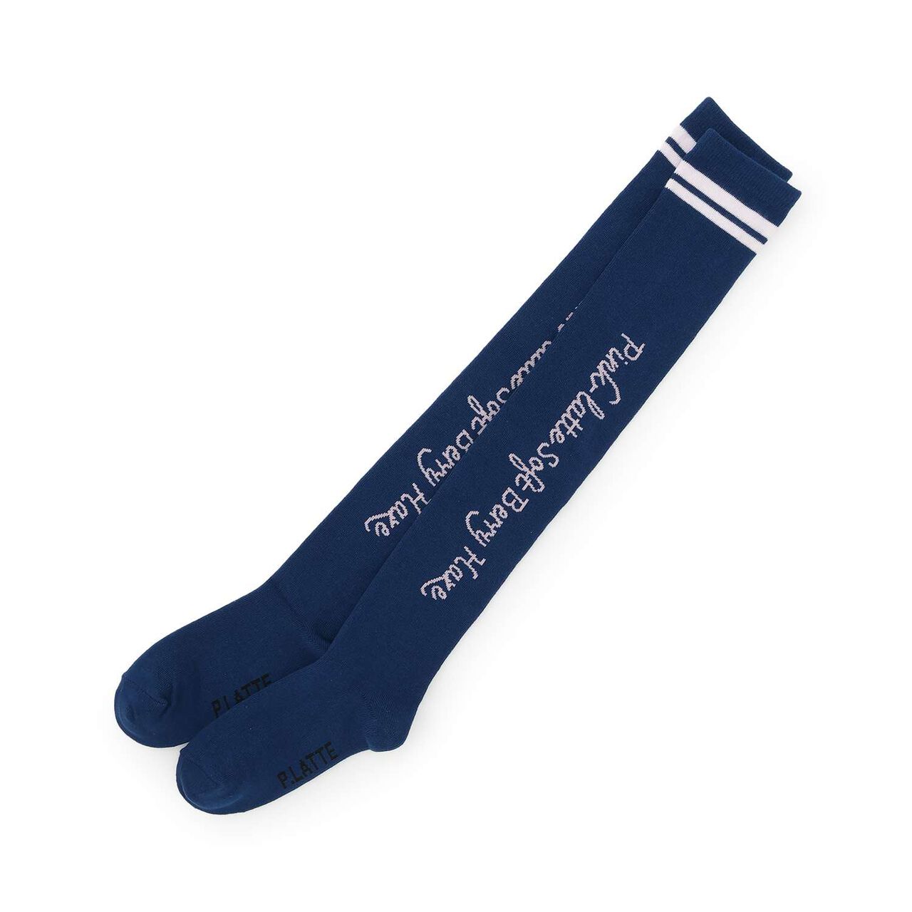 [51cm Length] Logo Knee-High Socks,Navy, large image number 0