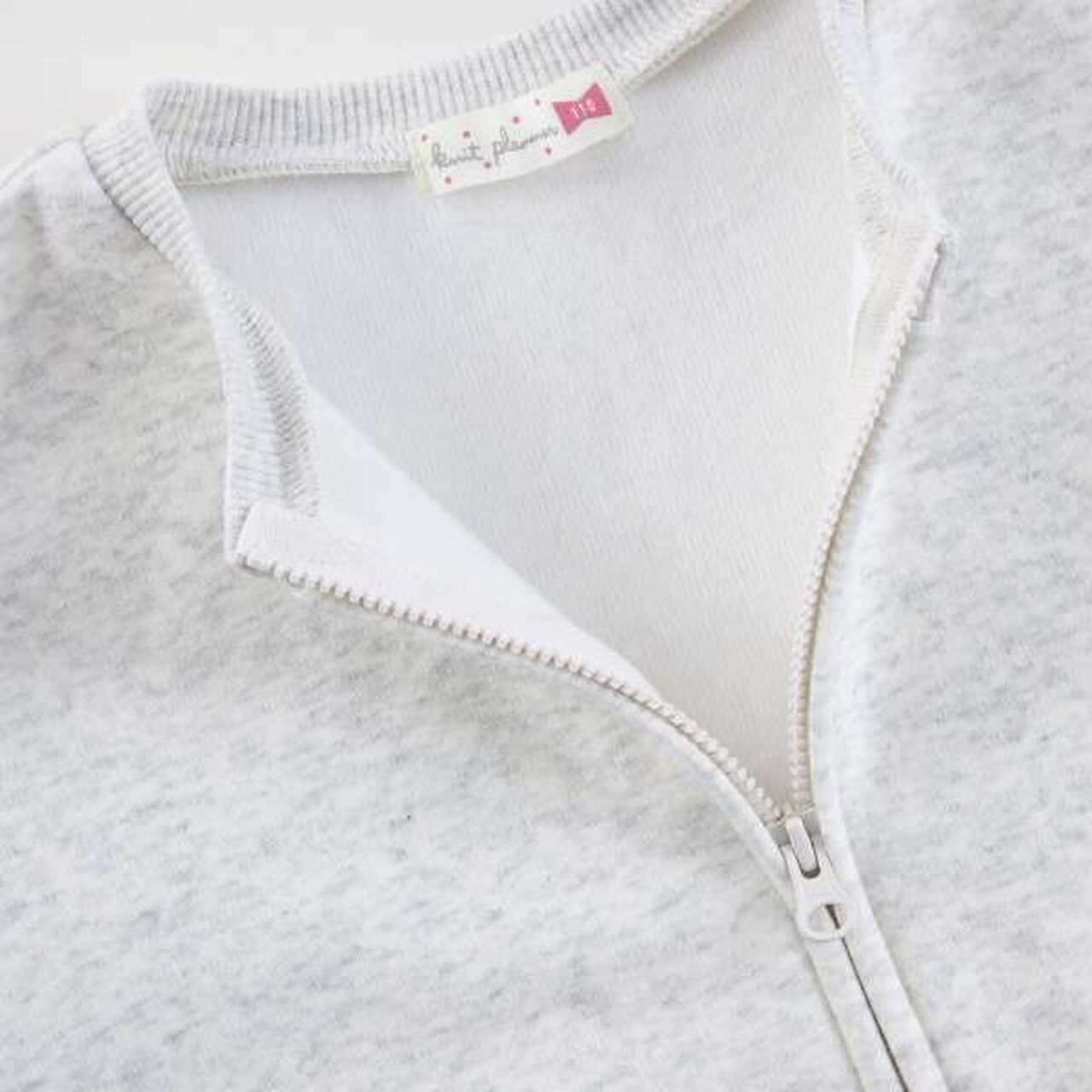 KP Scallop Trim Pocket Shaggy Lining Zip-Up (90-140),Black, large image number 3