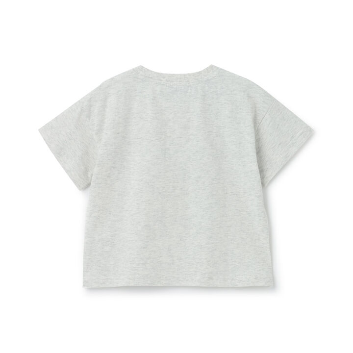 [Cotton 100%] Loose Short Sleeve T-Shirt with Ghost Illustration,Charcoal gray, medium image number 3
