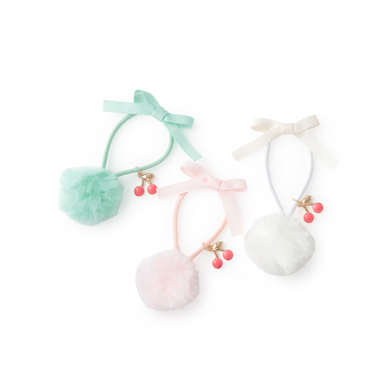 Bun Top & Ribbon Motif Hair Ponytail Holder,Pink, large image number 3