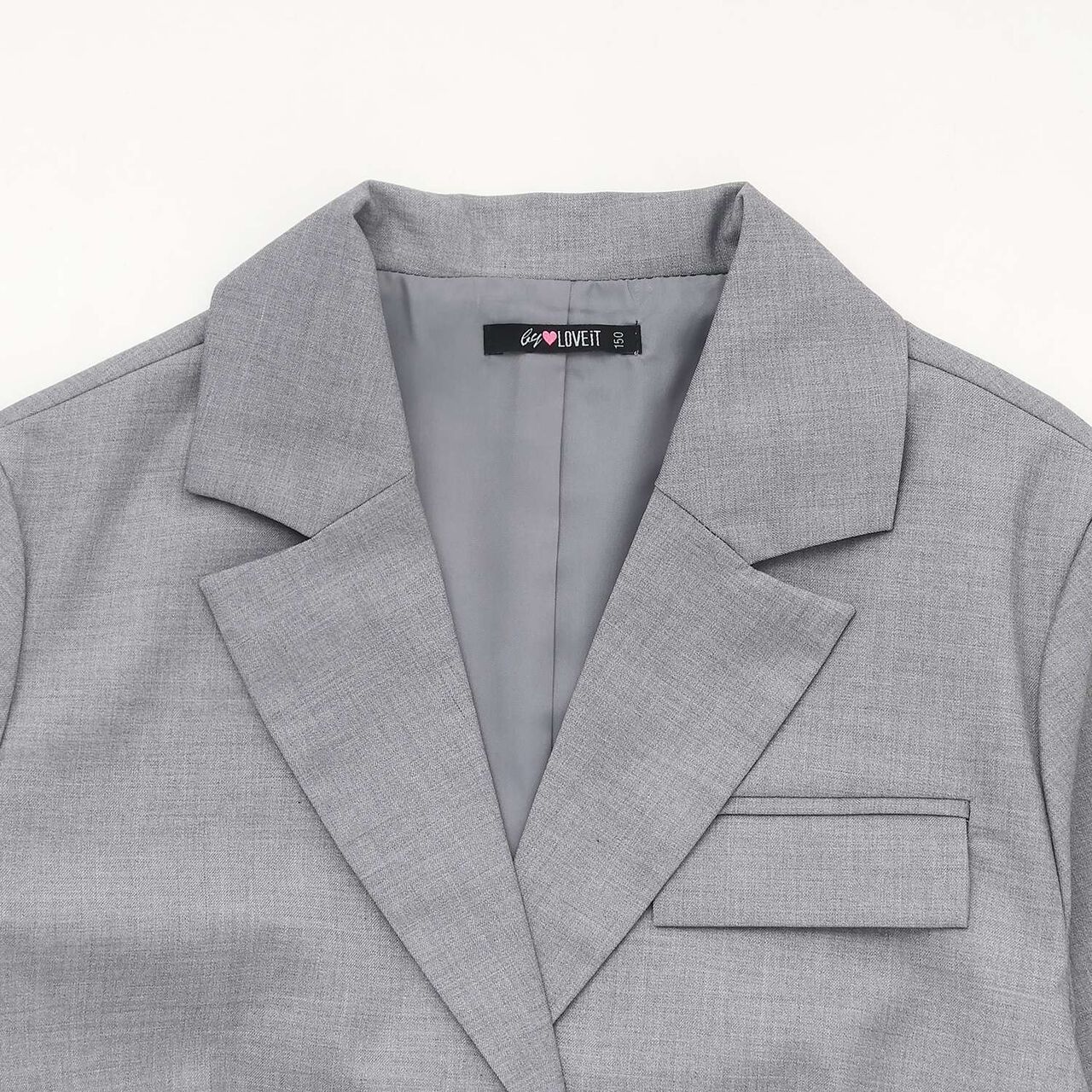[Graduation Attire] Cropped Jacket,Charcoal gray, large image number 8