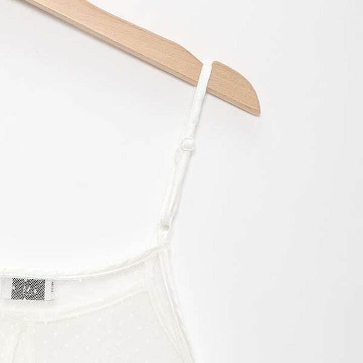 [AMI] Dot Tulle One-Piece Dress Inner Wear Set,Black, medium image number 16