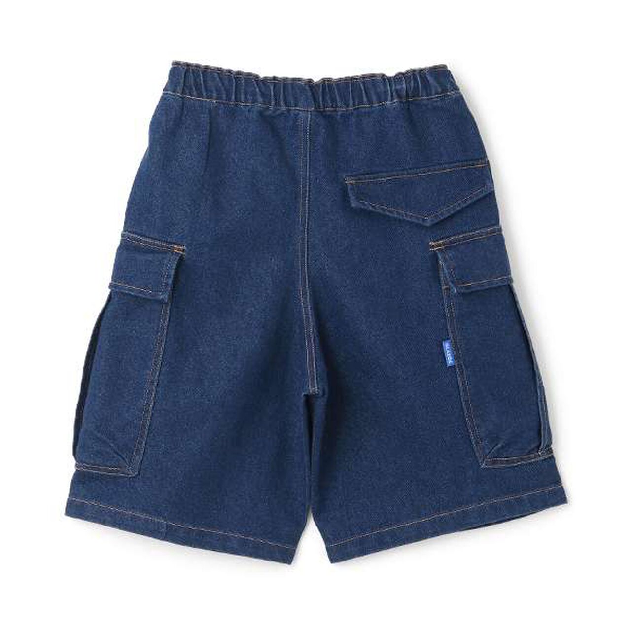 [SKIT0LY] Cool Sensation Denim Half Cargo Pants,Deep blue, large image number 1