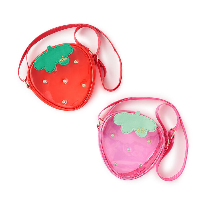 Clear Strawberry Shoulder Bag,Pink, medium image number 7