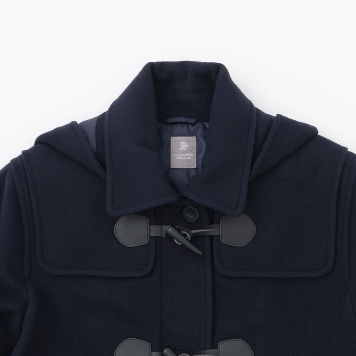 [Lightweight Quilted Lining] Mid-Length Duffle Coat,Navy, medium image number 7