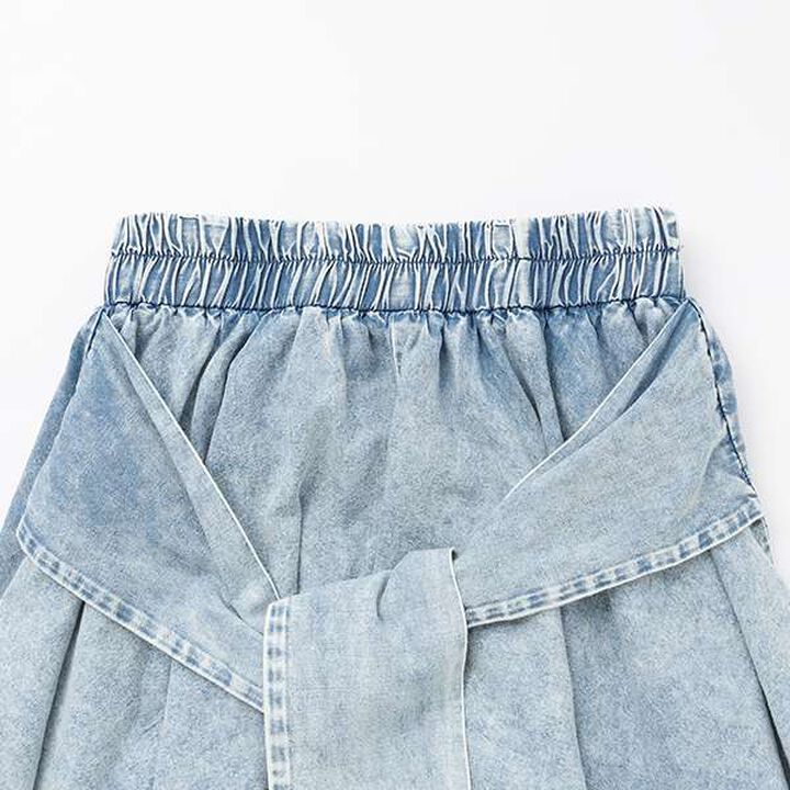 [LTXC] Waist Wrap Denim Culottes,Blue, medium image number 8