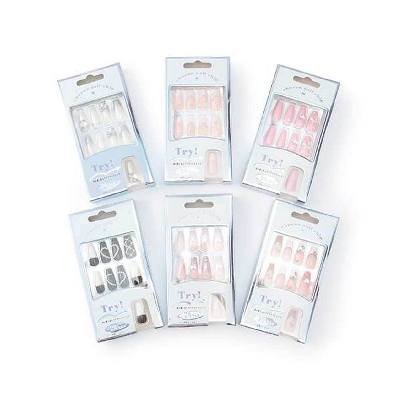 Square Long Nail Tips,Pink, large image number 3