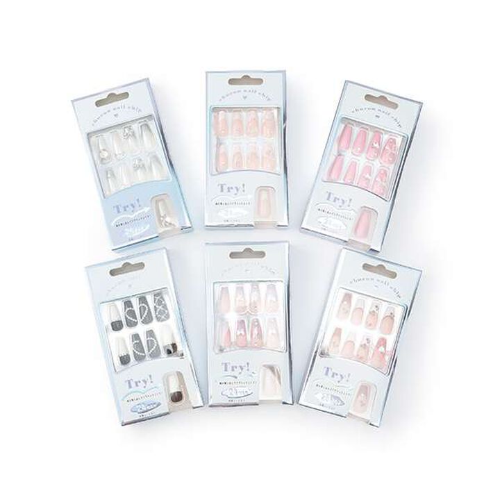 Square Long Nail Tips,Pink, medium image number 3