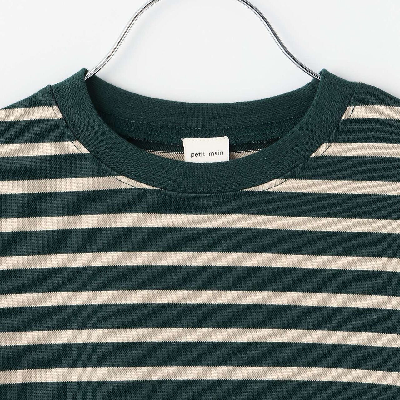 [Anti-Stain Finish] Stripe Pattern Long-Sleeve T-Shirt,Light blue, large image number 5