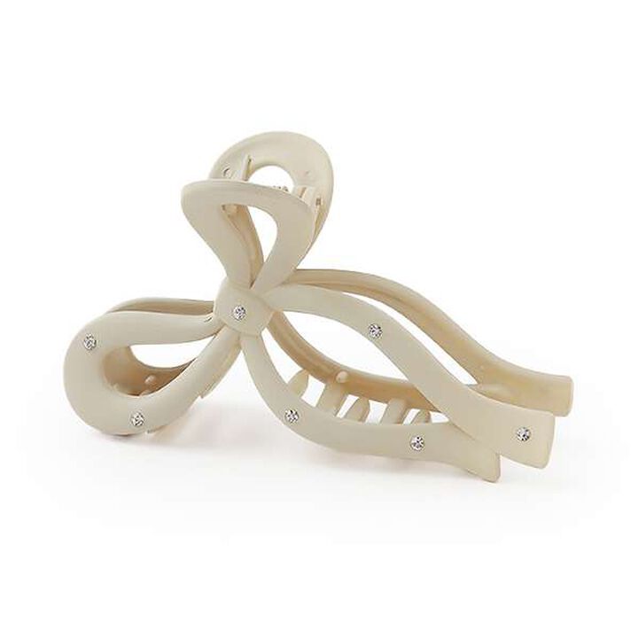 Sparkling Ribbon Bun Clip,Emerald green, medium image number 7