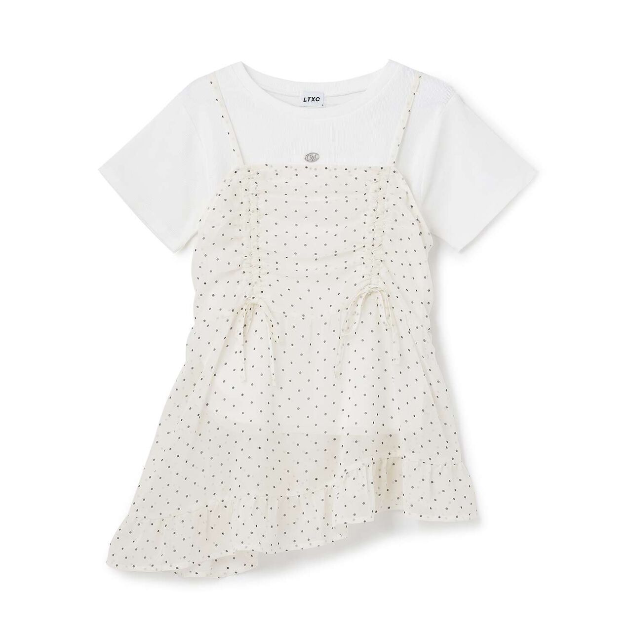 [LTXC/Antibacterial Deodorizing] Inner Lined Irregular Hem Camisole Tunic,Polka dots, large image number 10
