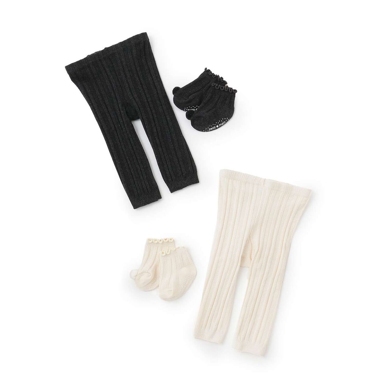 Leggings with Socks,Charcoal gray, large image number 5