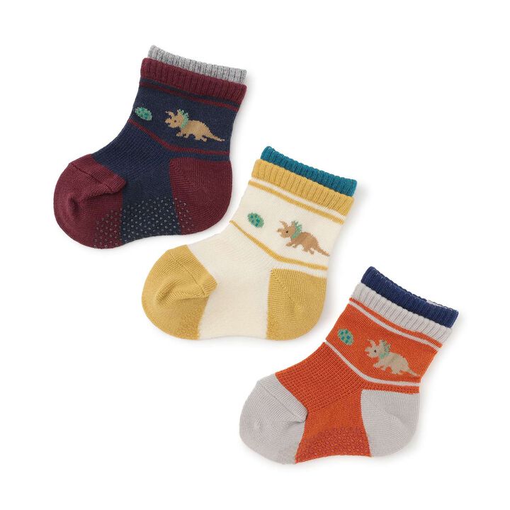 Dinosaur Crew Socks [Made in Japan],Brick, medium image number 4