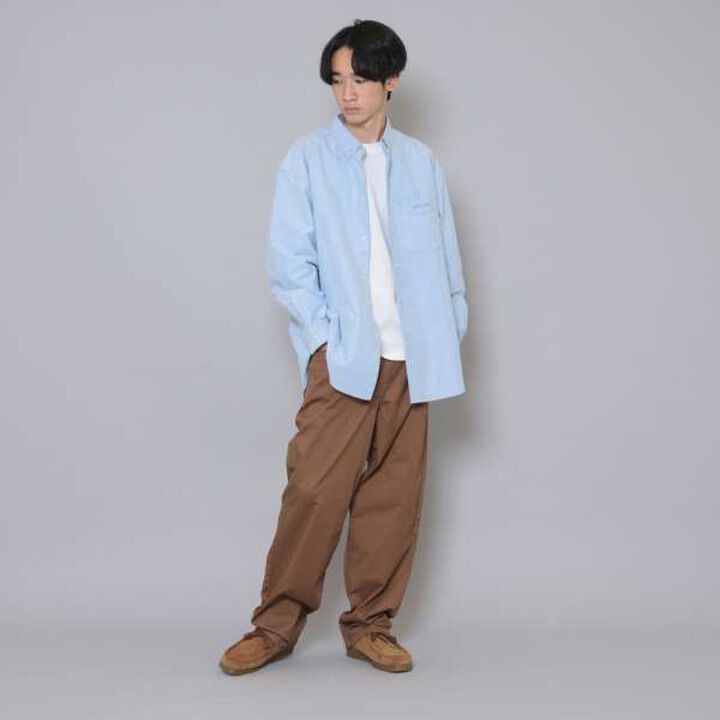 Stretch Twill Baggy Pants,Khaki, medium image number 8