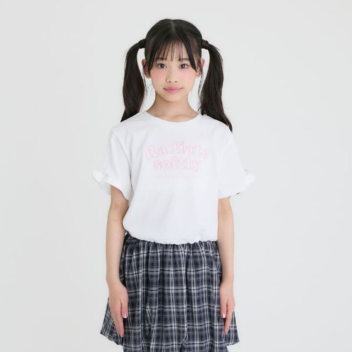 [Cool Touch] Ribbon Accent Short Sleeve T-Shirt,Black, medium image number 16