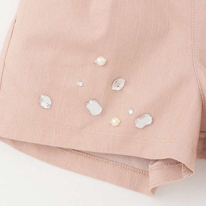 Belted Shorts with Jewels,Pink, medium image number 4