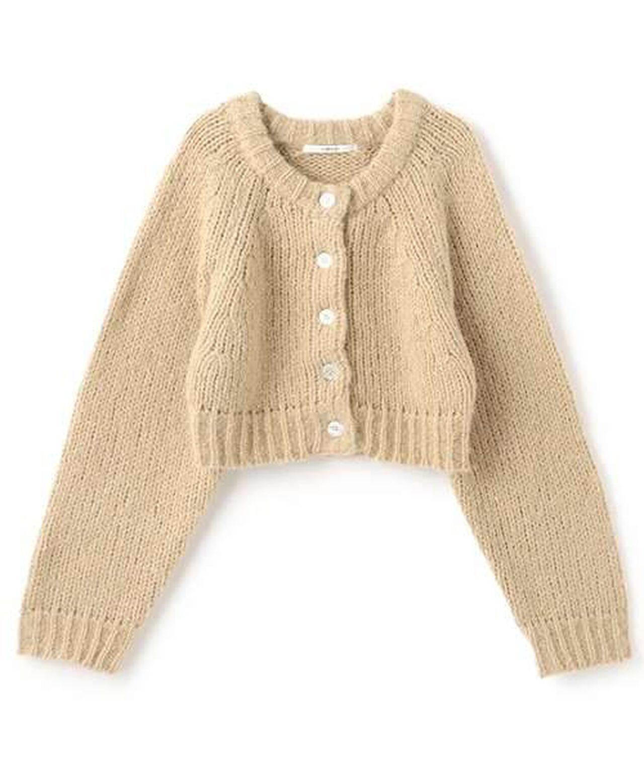 Short Knit Cardigan,Ivory, large image number 7
