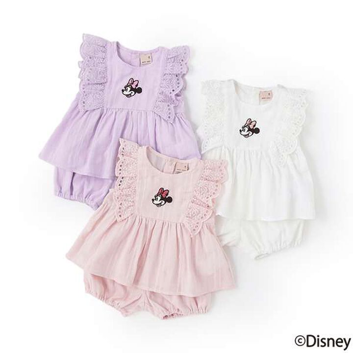 [Disney] Shoulder Frill Tunic Outfit Set,Light pink, medium image number 18