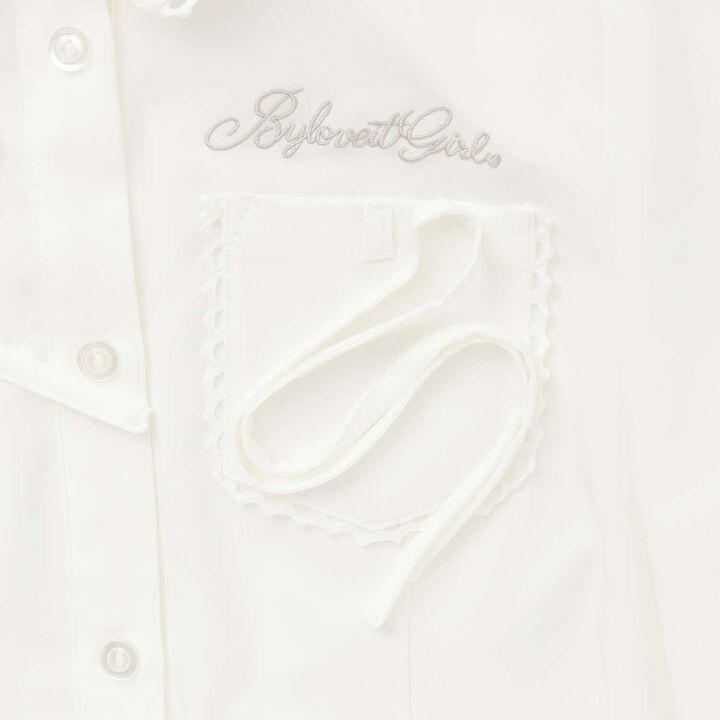 [Graduation Attire] Removable Ribbon Shirt,Off white, medium image number 7
