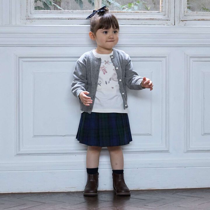 [Link] Pearl Button Knit Cardigan,Black, medium image number 5