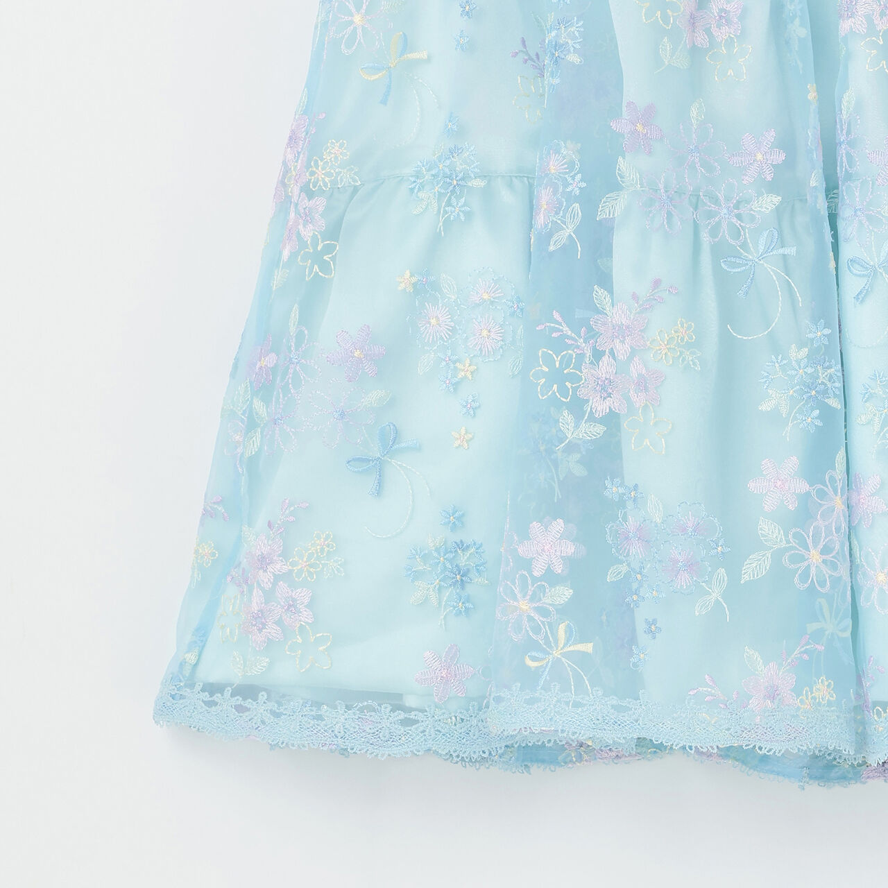 Flower Bouquet Lace Embroidery One-Piece Dress,Light pink, large image number 6