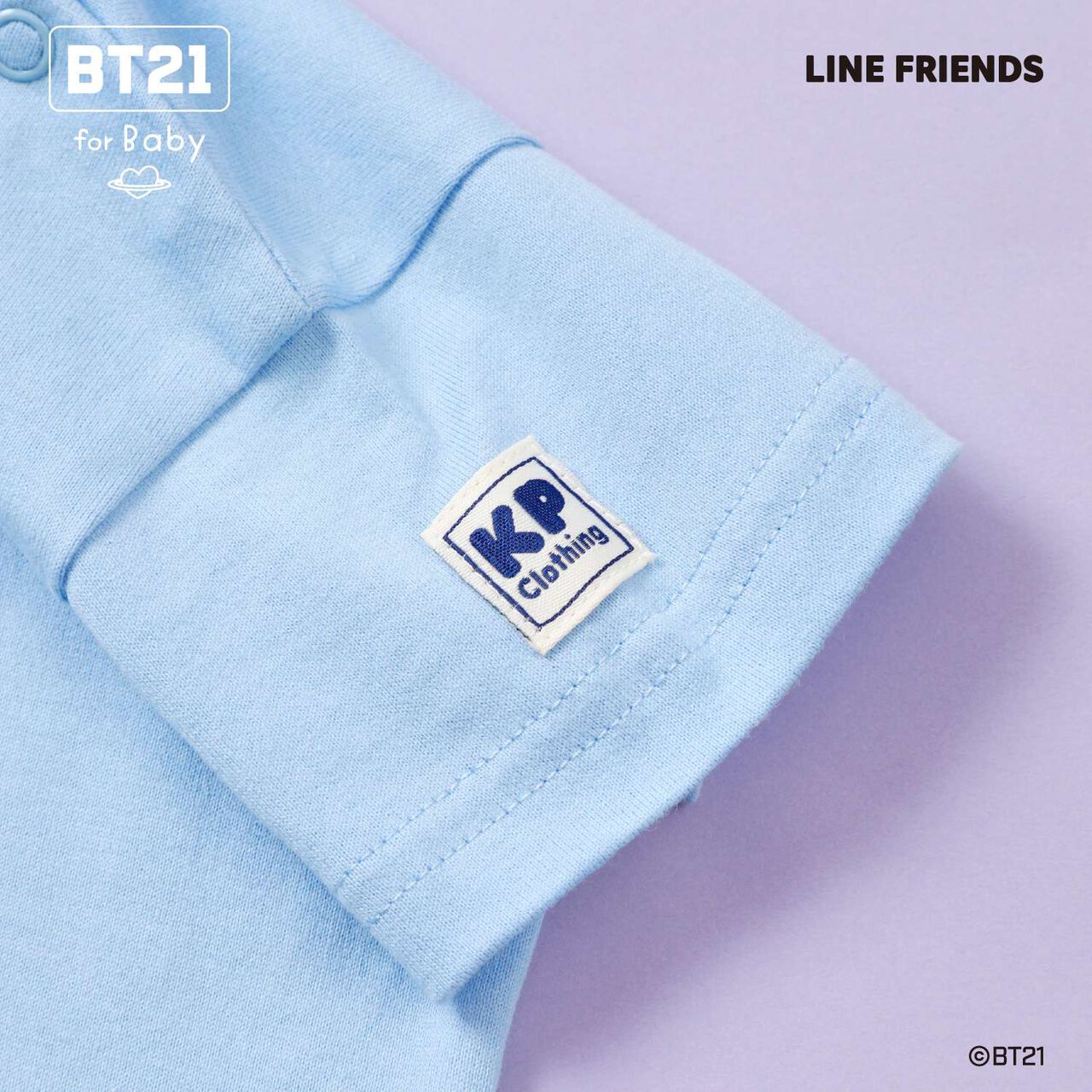 [BT21] Appliqu&eacute; Short Sleeve T-Shirt,Blue, large image number 24
