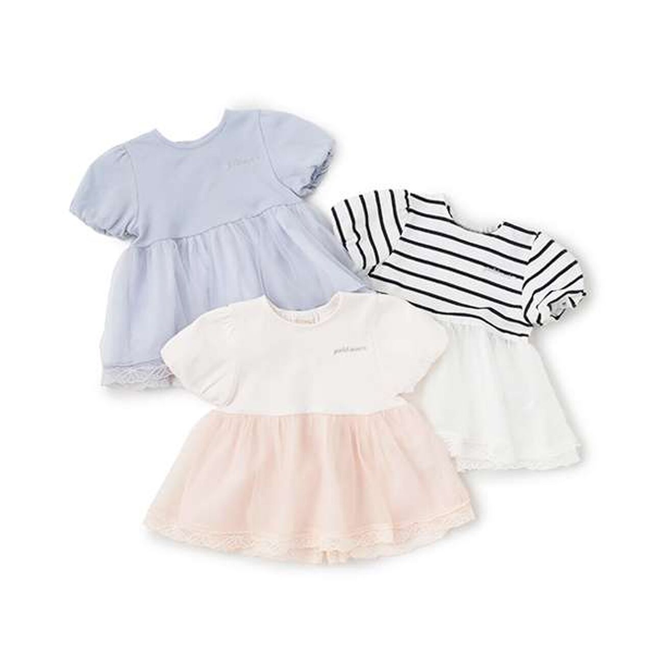 [Link] Sheer Peplum Docking T-Shirt,Light blue, large image number 11