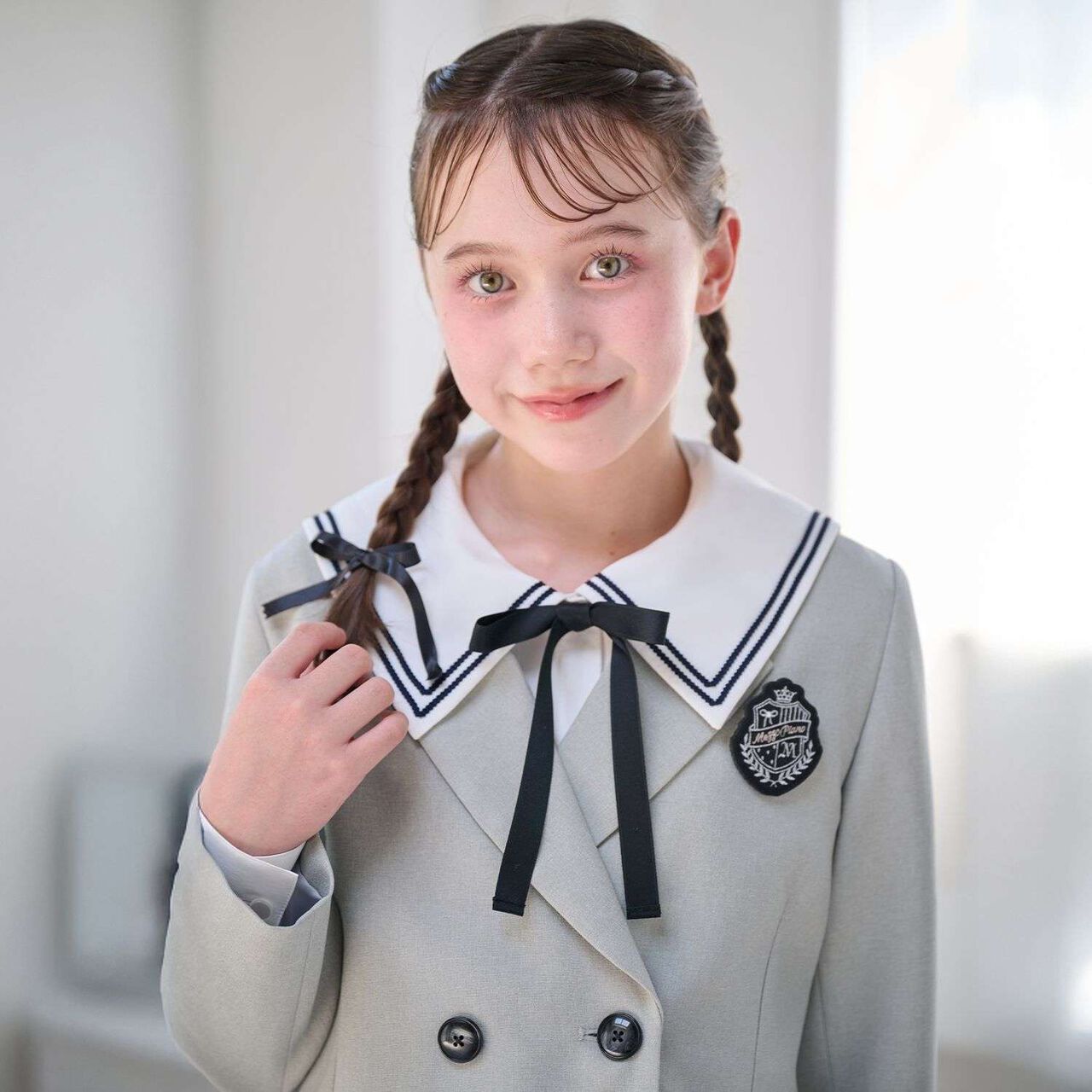 Short Jacket & Shorts Set,Light gray, large image number 23