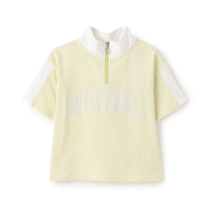 Half-Zip Loose Short Sleeve T-Shirt,Smoke white, medium image number 13