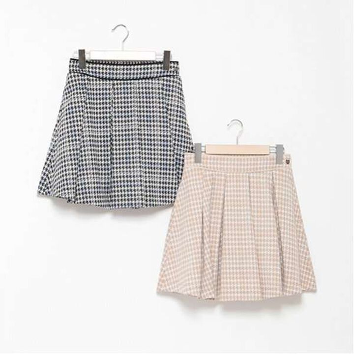 Houndstooth Jacquard Skirt Pants,Mocha tea, medium image number 17