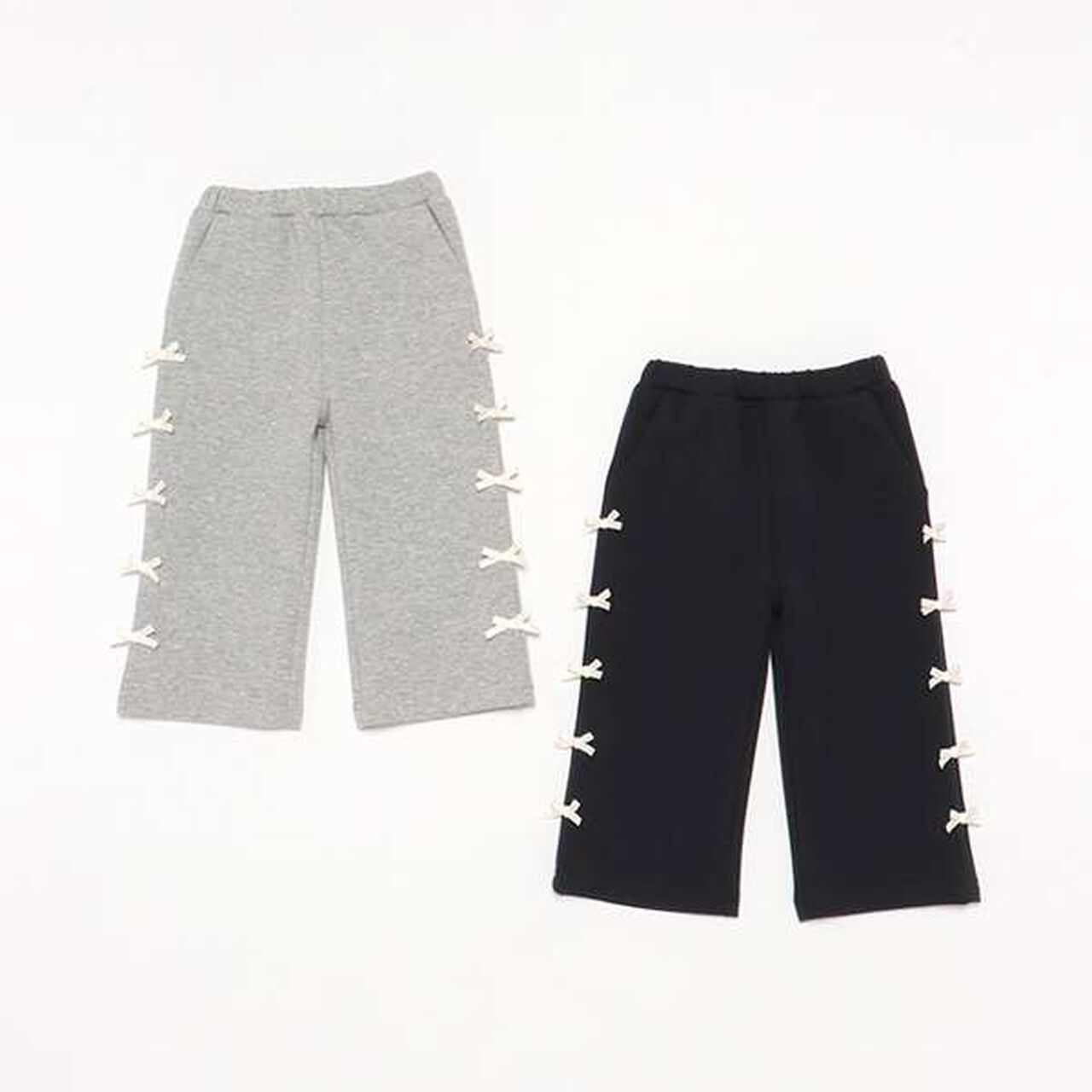 [Anti-Stain] Link Ribbon Wide Pants,Navy, large image number 6