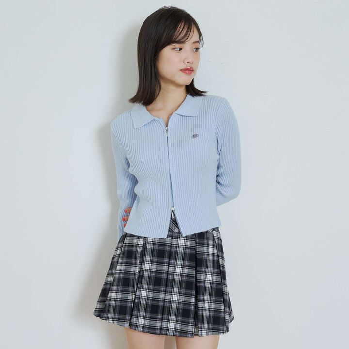 [LTXC] Washable Ribbed W Zipper Cardigan,Ivory, medium image number 4