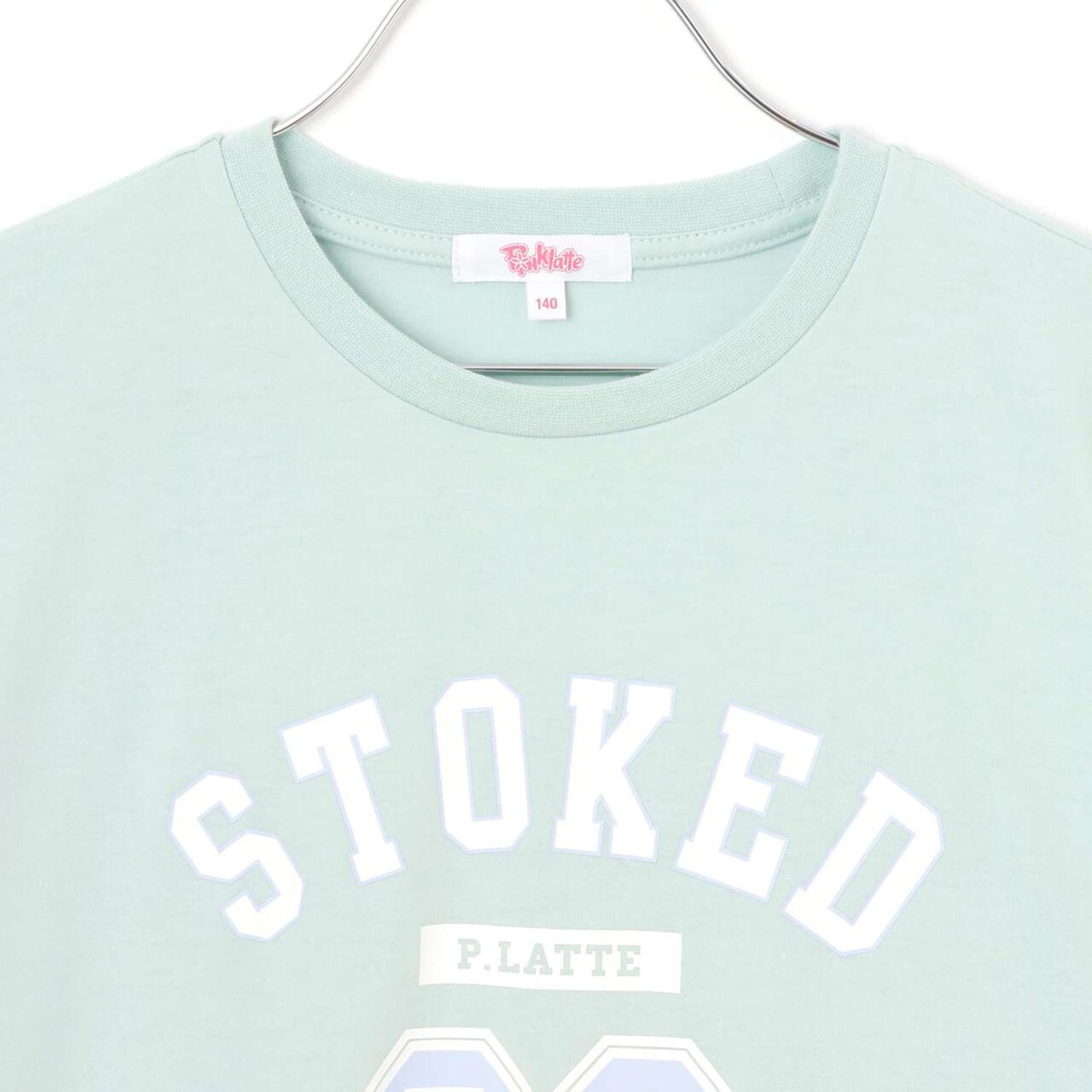 Tulle Sleeve Color Block Numbered Short Sleeve T-Shirt,Emerald green, large image number 2