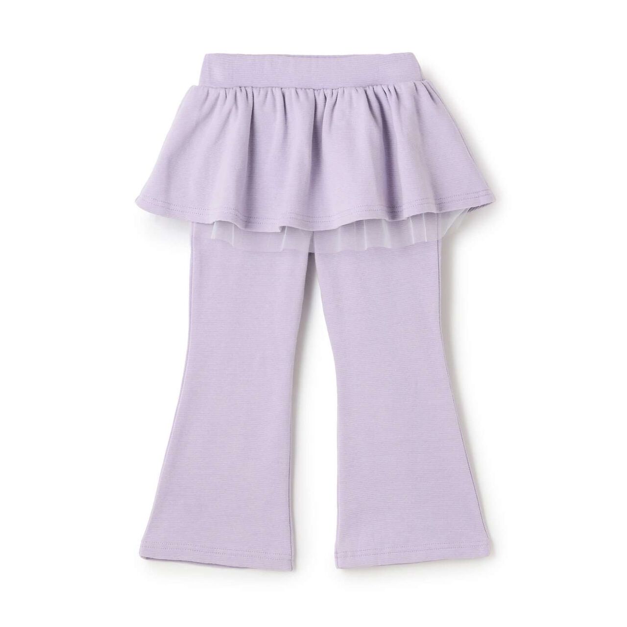 Tomo Pants with Gathered Skirt and Wool Lining Flare Pants,Mint, large image number 6