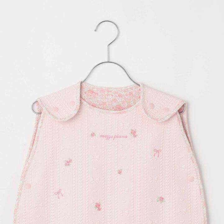 Puffed Jacquard Rose Embroidery Sleeper,Light pink, medium image number 2