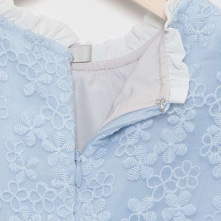 Kids Bolero Jacket + Lace Dress Set,Sax blue, medium image number 4