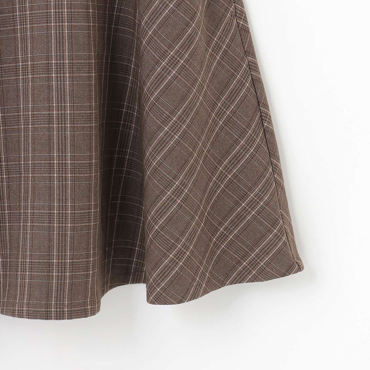 Twin Ribbon Jumper Skirt,Brown, large image number 6