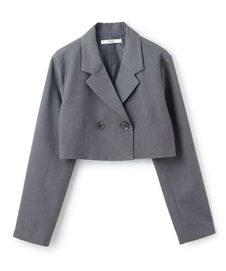 Short Tailored Jacket,Gray, medium image number 6