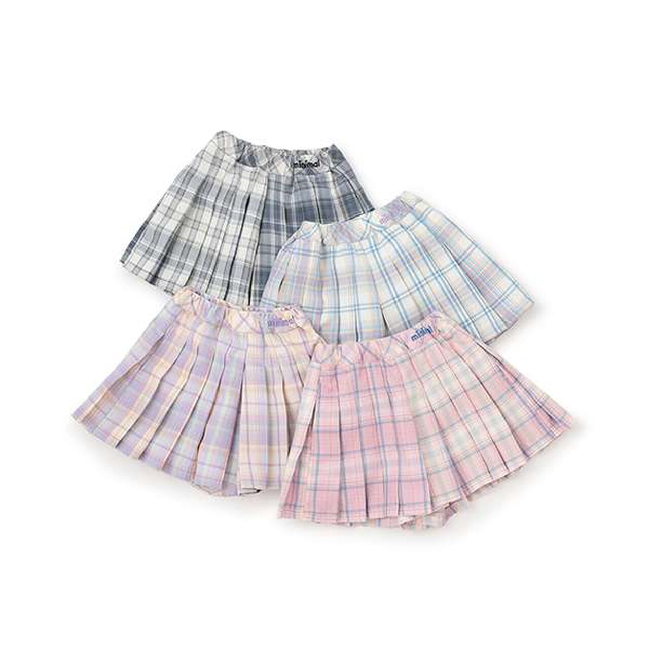 Check Pleats Culottes,Black, large image number 16