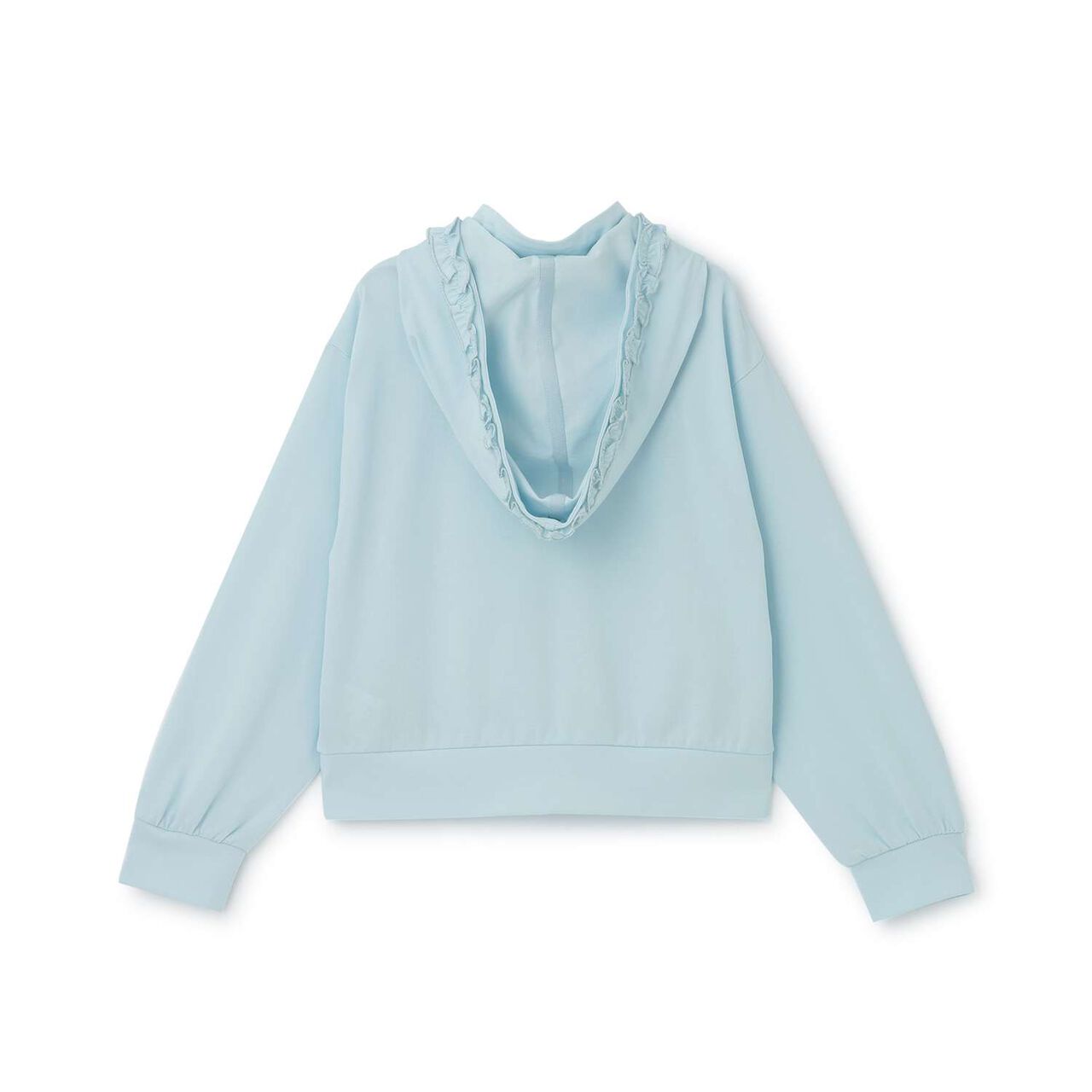 Heat Shielding Frill Zip Parka,Blue gray, large image number 1
