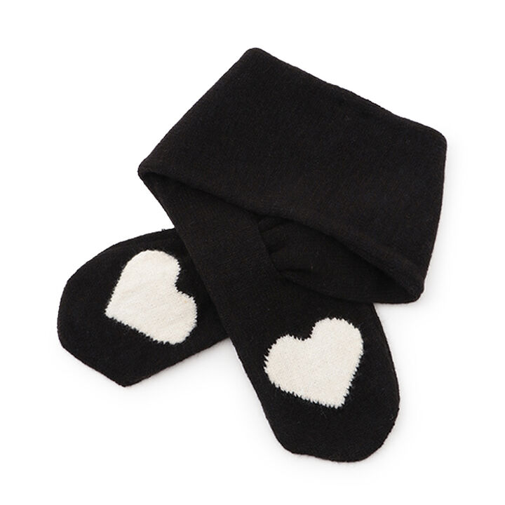 Heart Knit Scarf,Mocha tea, medium image number 1