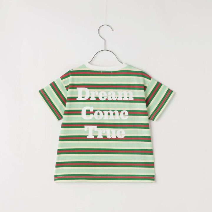 [31 Ice Cream] UV Cool Touch Shape-Retaining Sherbet T Assorted Print Striped T-Shirt,Black, medium image number 4
