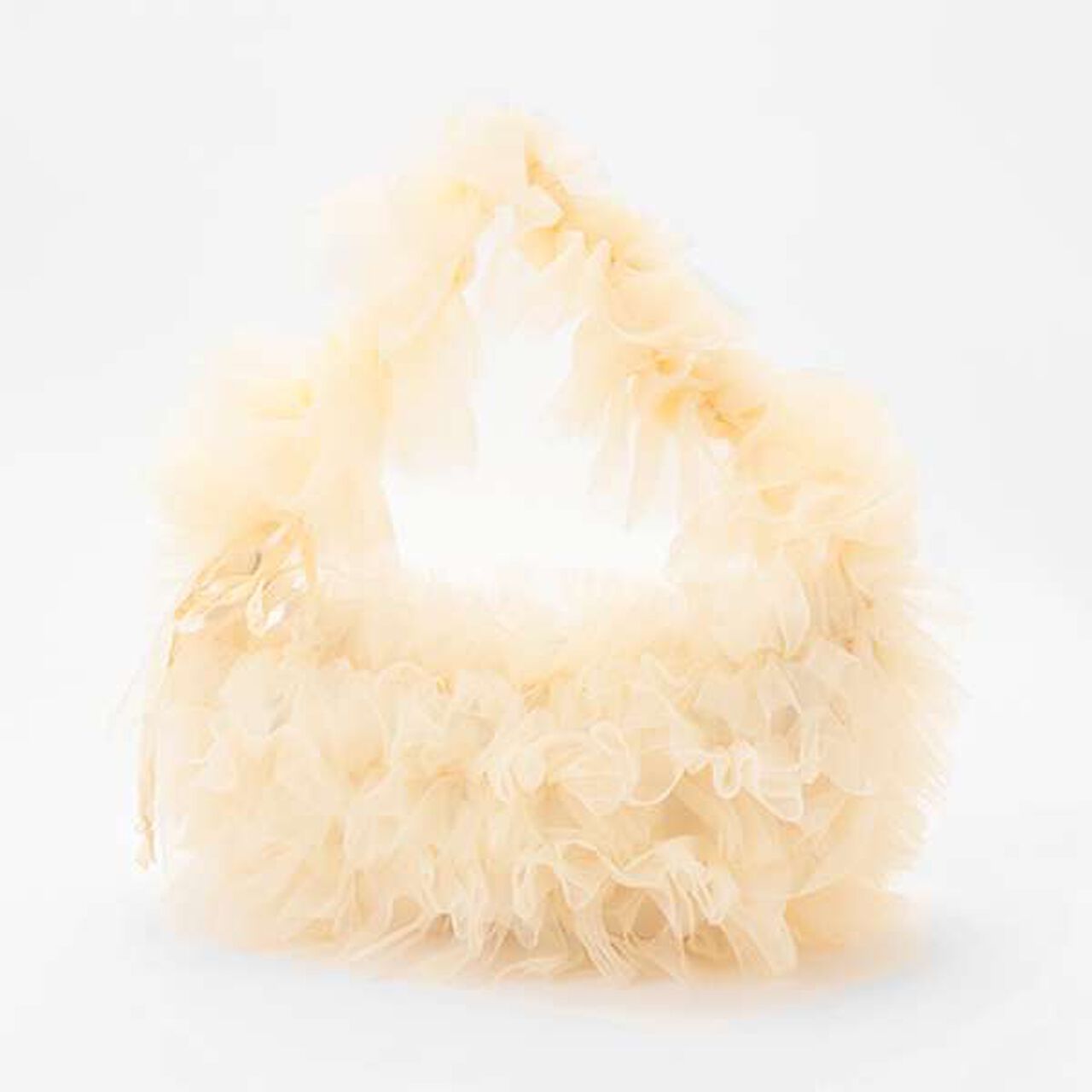 Tulle Ruffle Bag,Gray, large image number 7