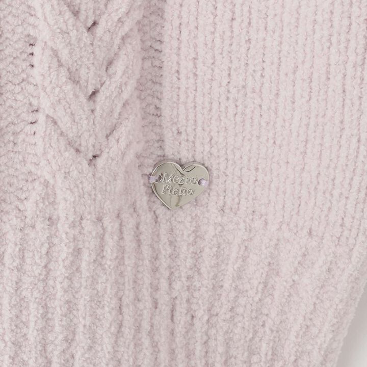 Lace-Up Mall Knitwear,Off white, medium image number 5