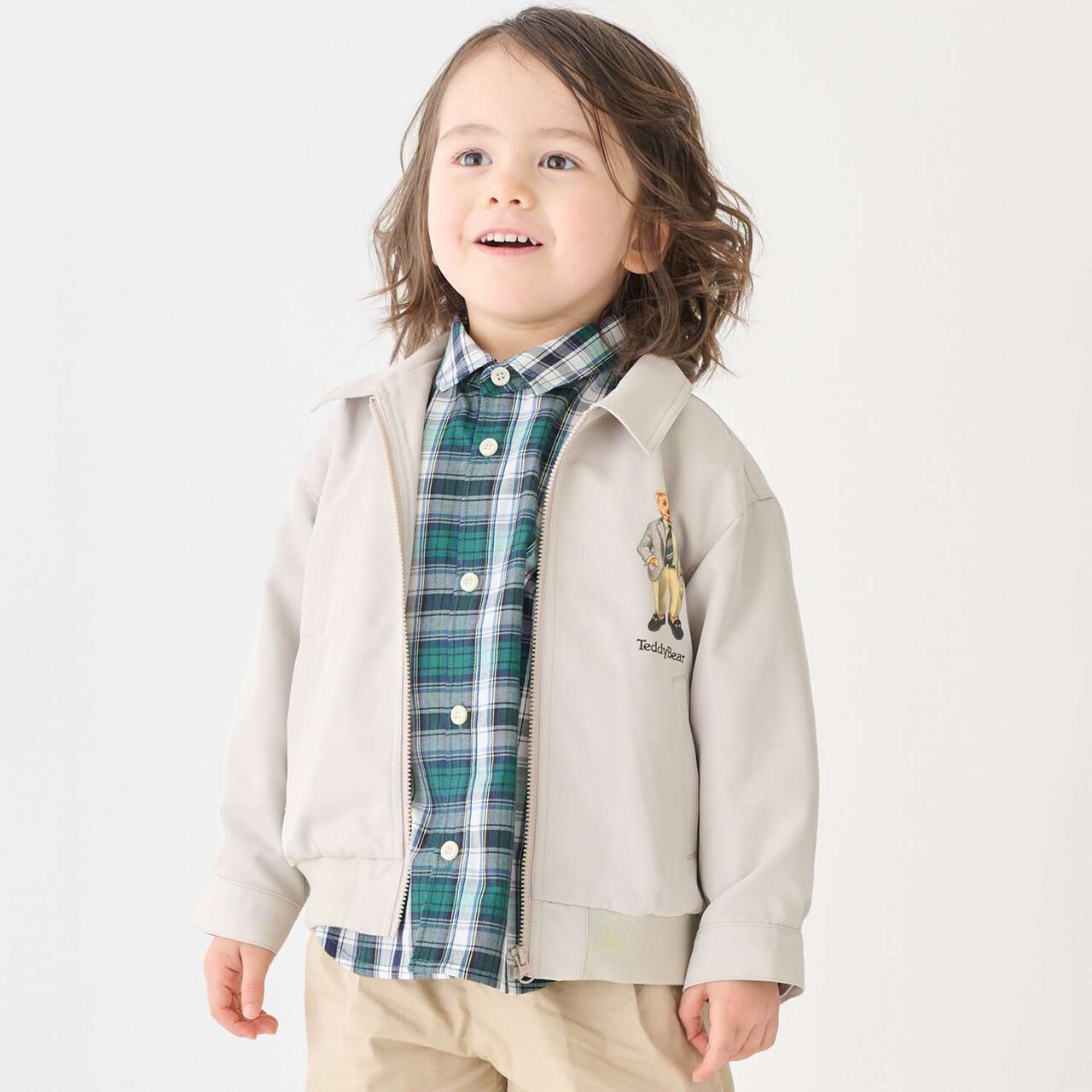 Teddy Bear Swing Jacket,Light beige, large image number 0