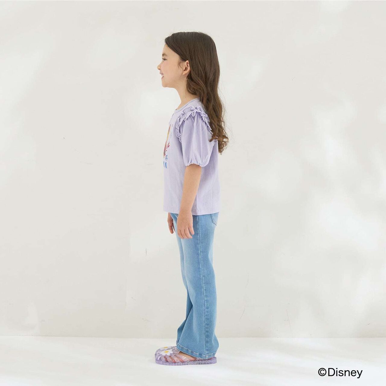 [Disney Frozen] 100% Cotton Sherbet Jersey Puff Sleeve T-Shirt [Kids Girls] UV Cool Touch Shape-Retaining,Lavender, large image number 17