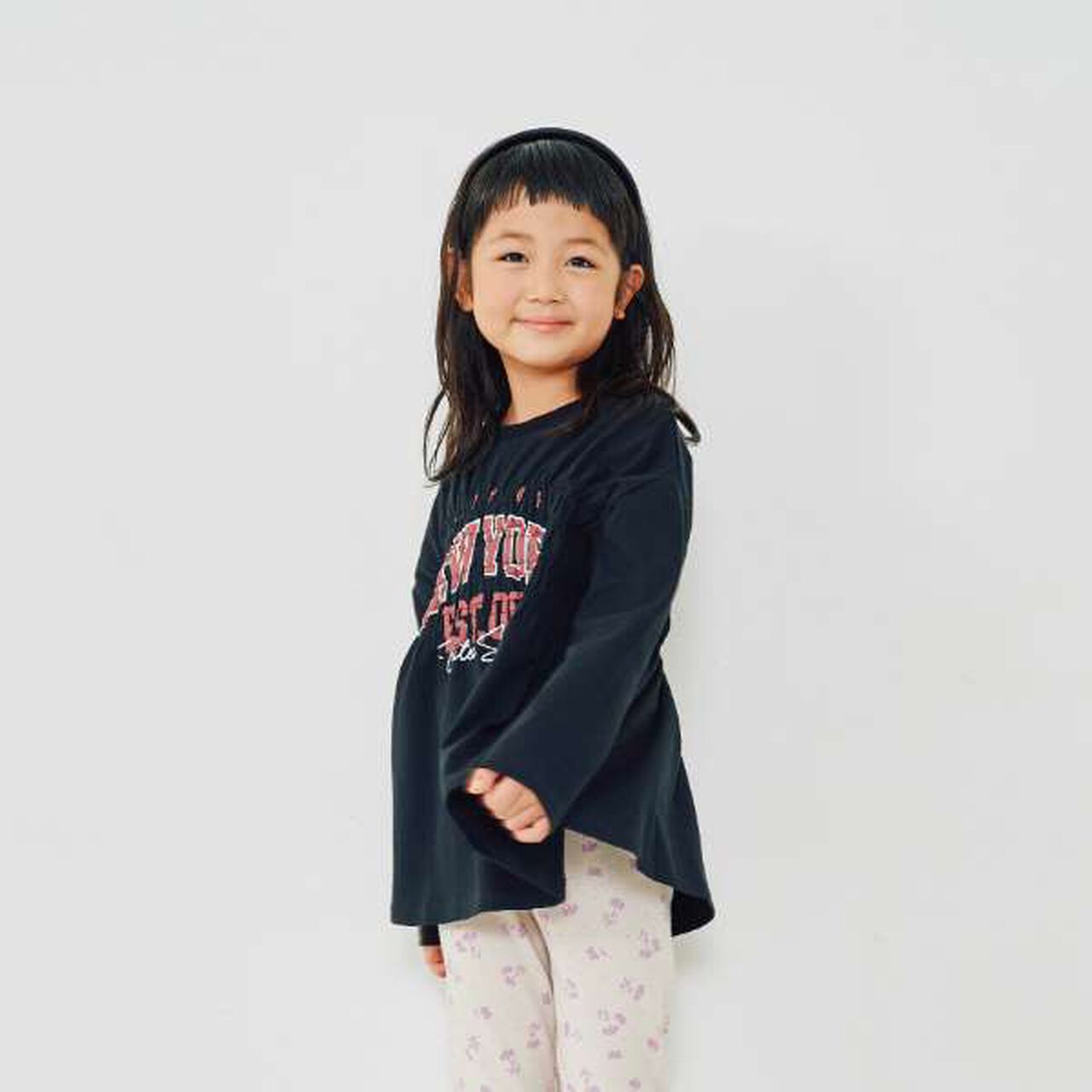 [Link] Team Logo Shirring Long Sleeve T-Shirt,Off white, large image number 21