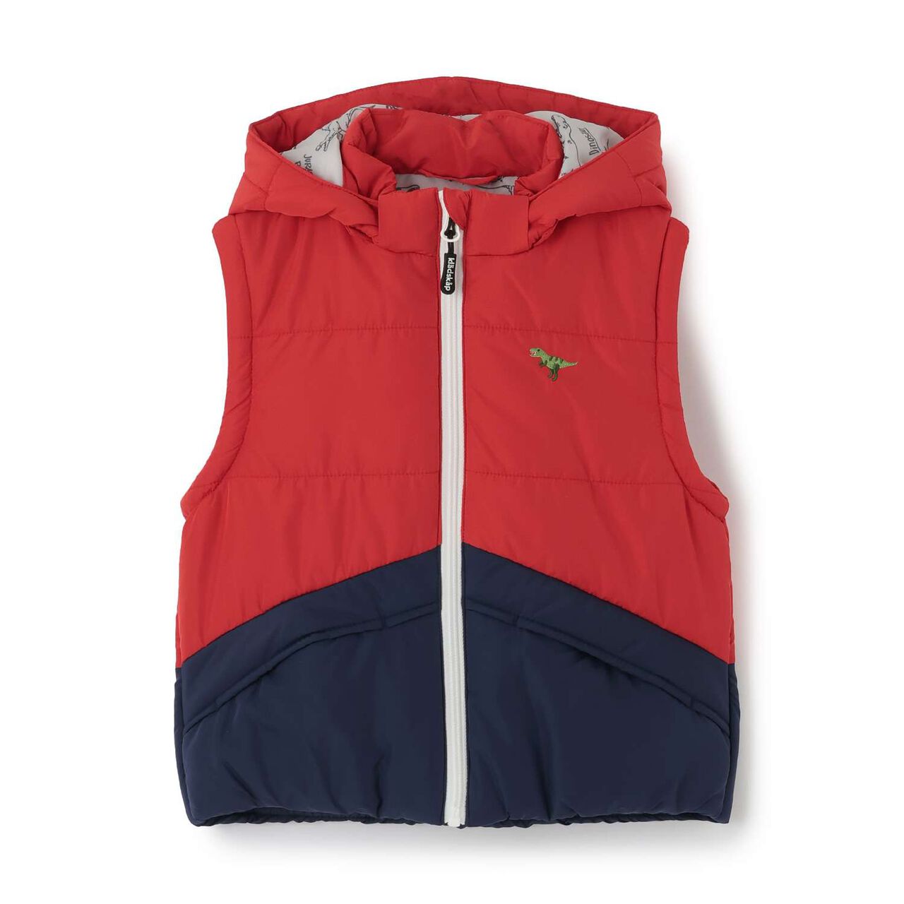 Dinosaur 3 WAY Bomber Jacket,Khaki, large image number 2