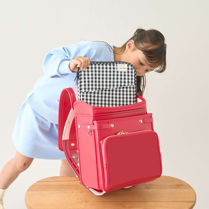 [School-Ready] Gingham Check Tablet Case (11-inch),Sax blue, medium image number 8